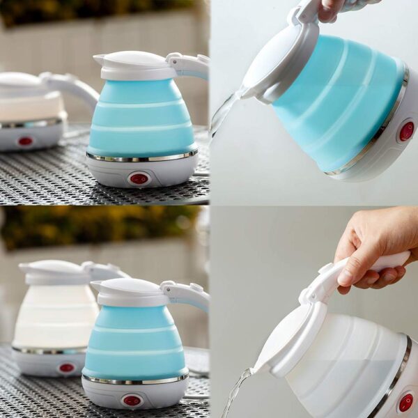 Silicone Foldable Collapsible Electric Water Kettle Camping Boiler