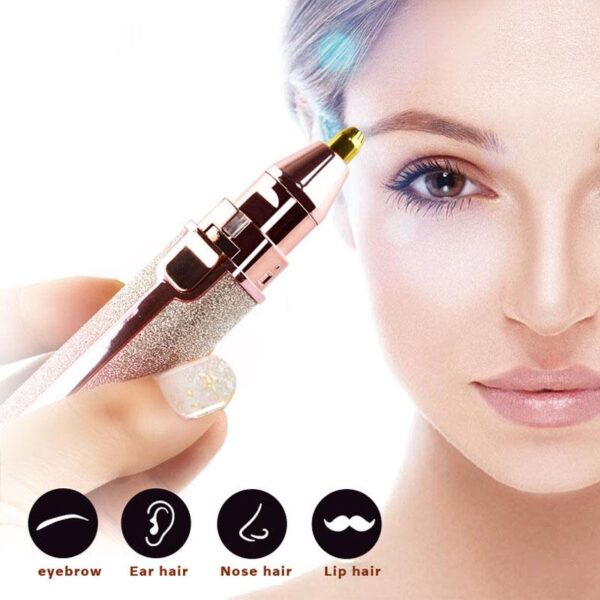 2 in 1 rechargeable eyebrow trimmer